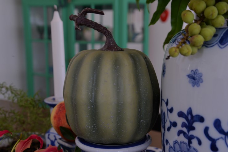 green target plastic pumpkin